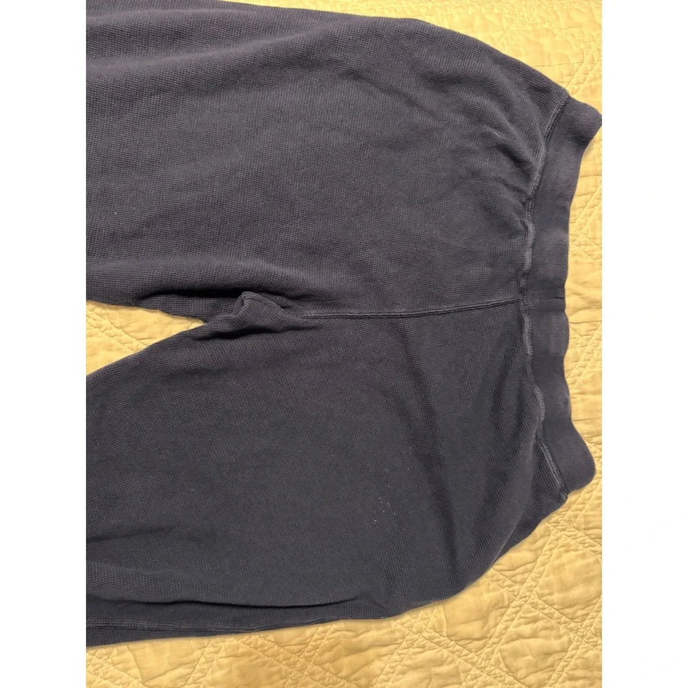 Polo Ralph Lauren Mens Navy Blue Waffle Knit Thermal Lounge Sleep Pants Large